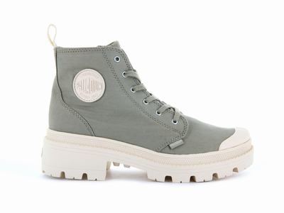 Botas Palladium PALLABASE TWILL Mujer Dune | Costa Rica-28047